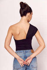 Body de um Ombro Notte em Poliamida