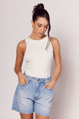 Body Luminare Decote Nadador e Cut Out Costas