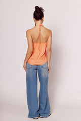 Blusa Halter Luminare em Tecido Acetinado