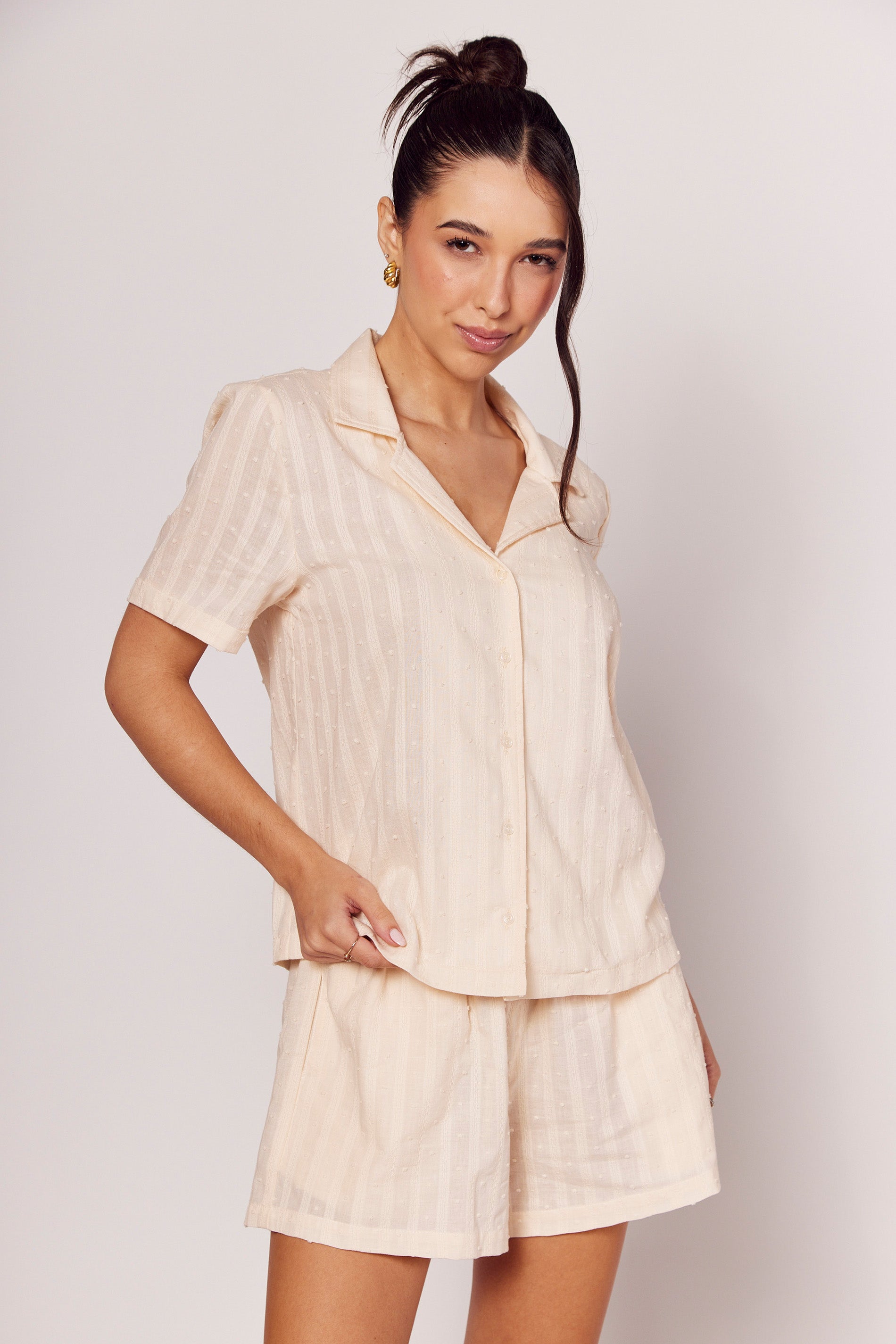 Camisa Giornata com Textura Bordada