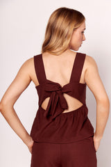 Blusa Giornata Alças Largas e Amarração em Laço Costas