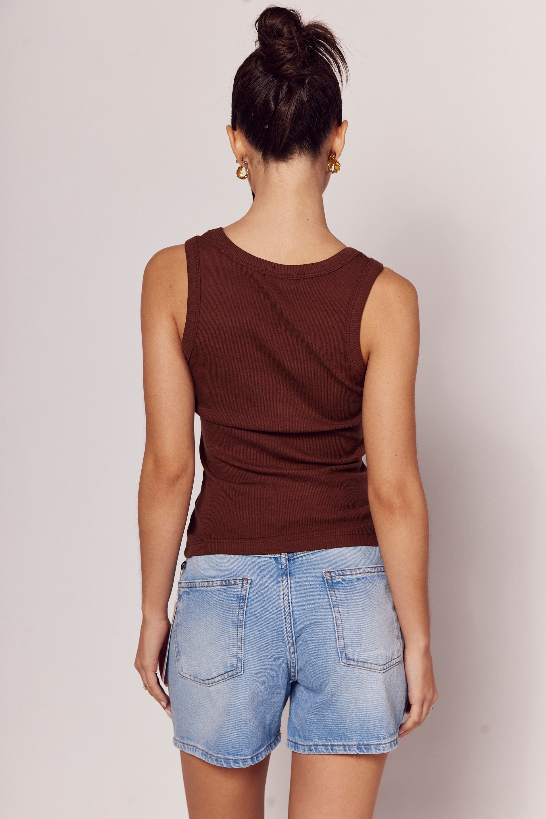 Regata Giornata Canelada com Decote Redondo