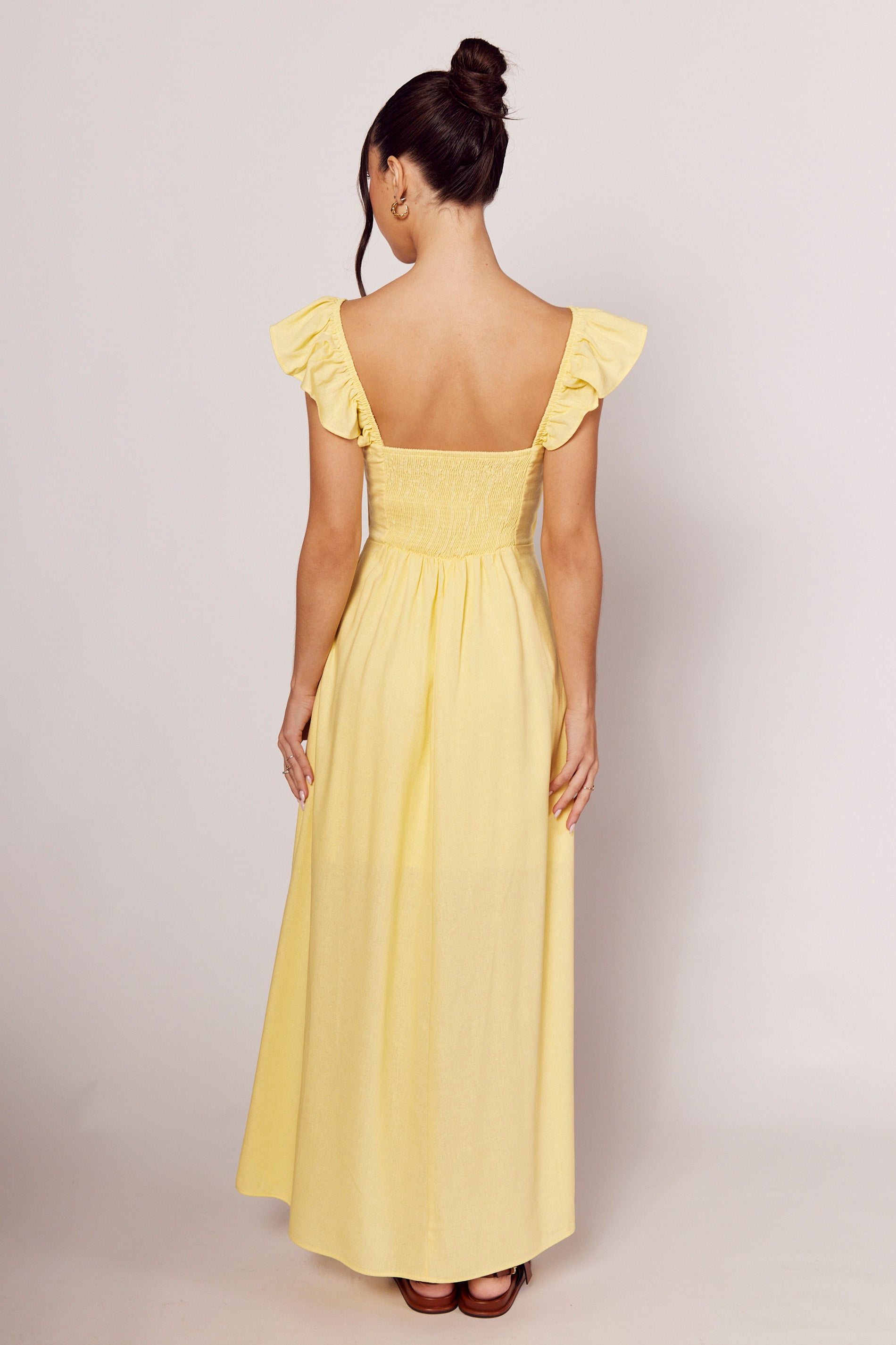 Vestido Longo Giornata em Tecido Plano e Amarração