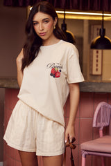 T-shirt Giornata com Estampa na Frente e Costas