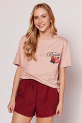 T-shirt Giornata com Estampa na Frente e Costas