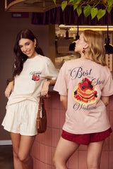 T-shirt Giornata com Estampa na Frente e Costas