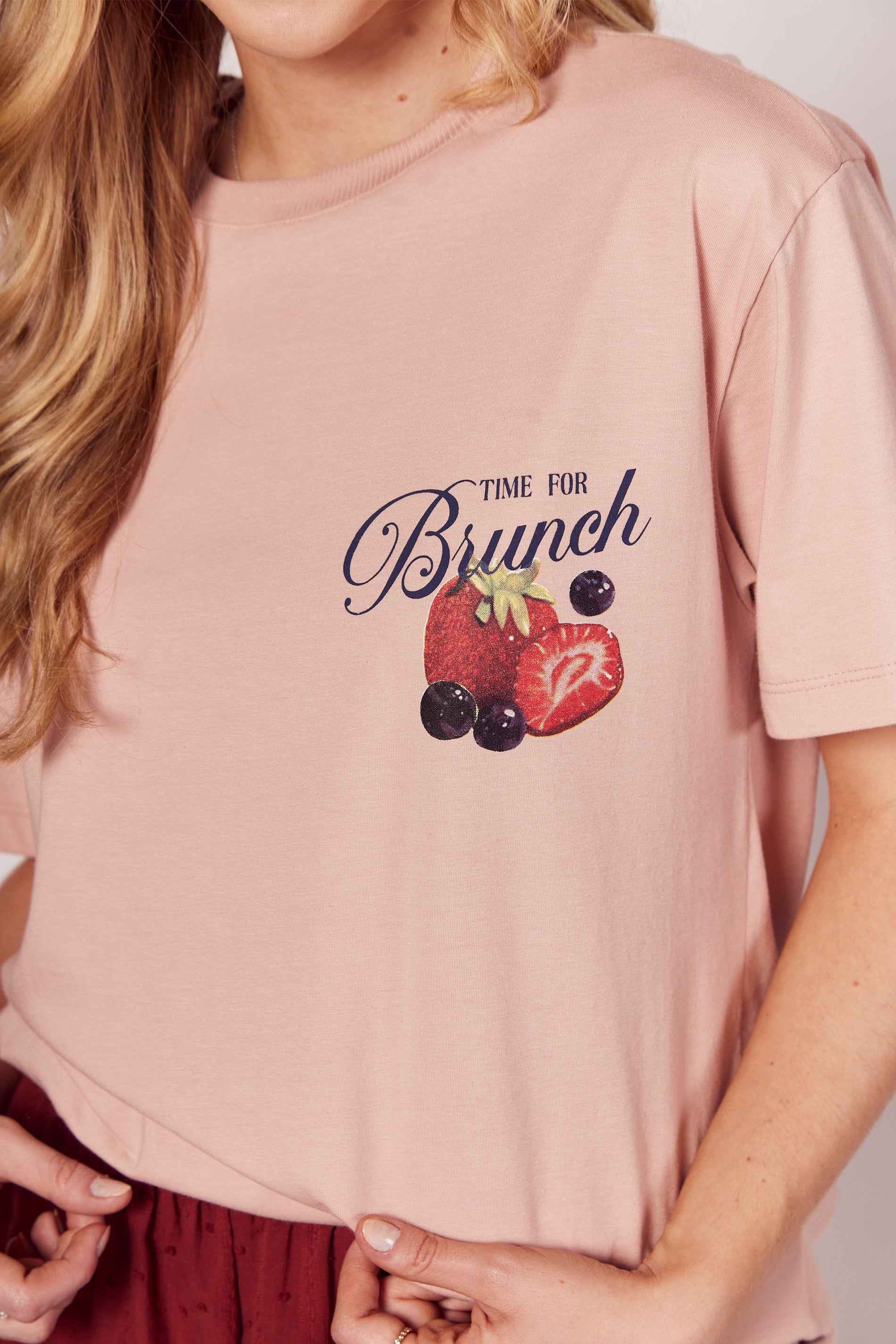 T-shirt Giornata com Estampa na Frente e Costas