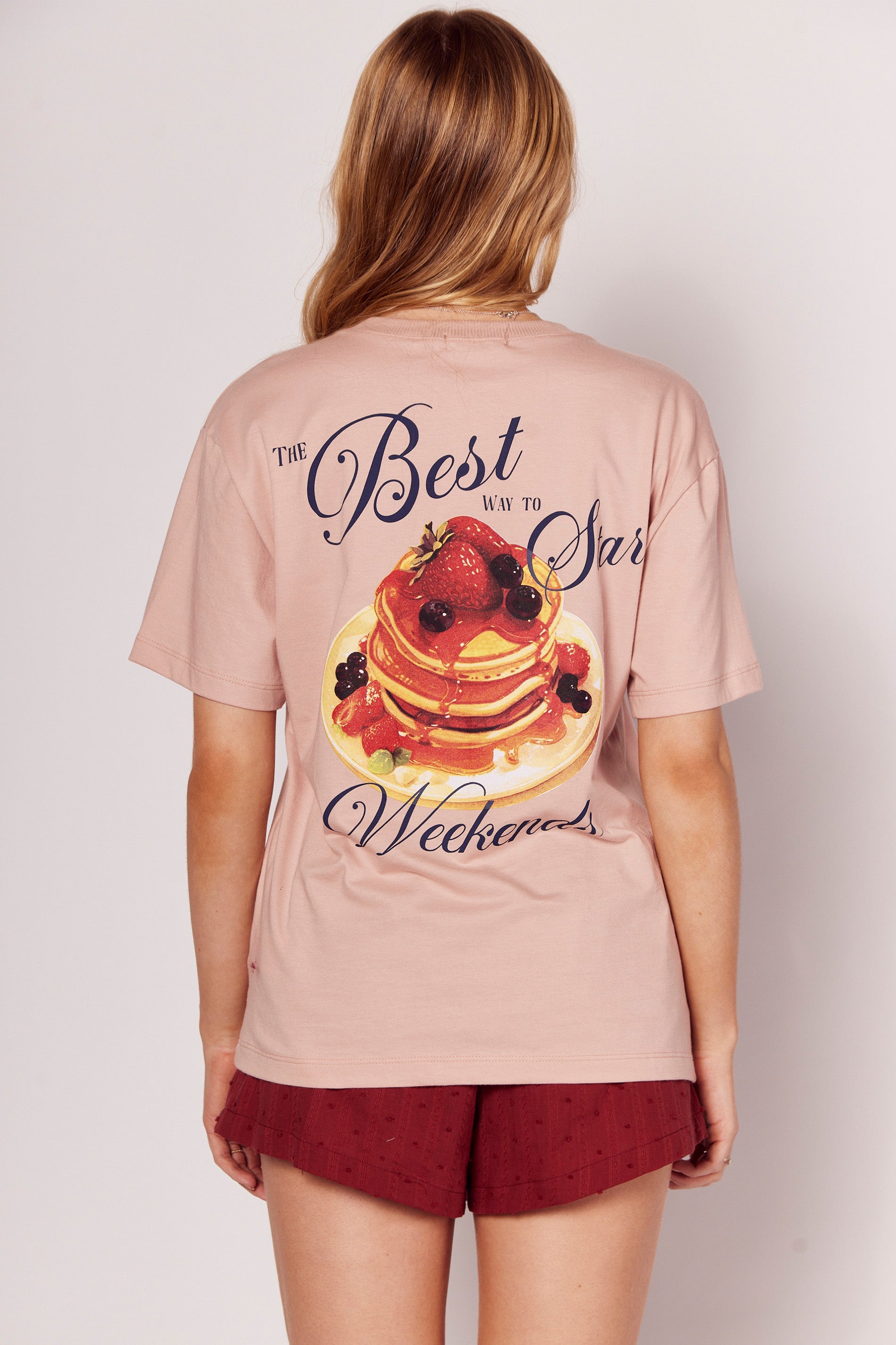 T-shirt Giornata com Estampa na Frente e Costas