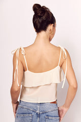 Blusa Giornata com Babados em Plano Chiffon