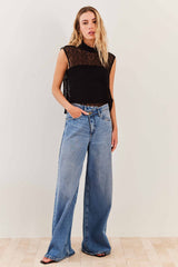 Blusa Urban Frame sem Manga em Plano Renda