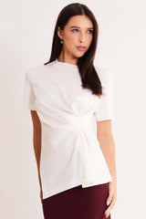 Blusa de Manga Curta Allure em Meia Malha