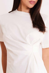 Blusa de Manga Curta Allure em Meia Malha