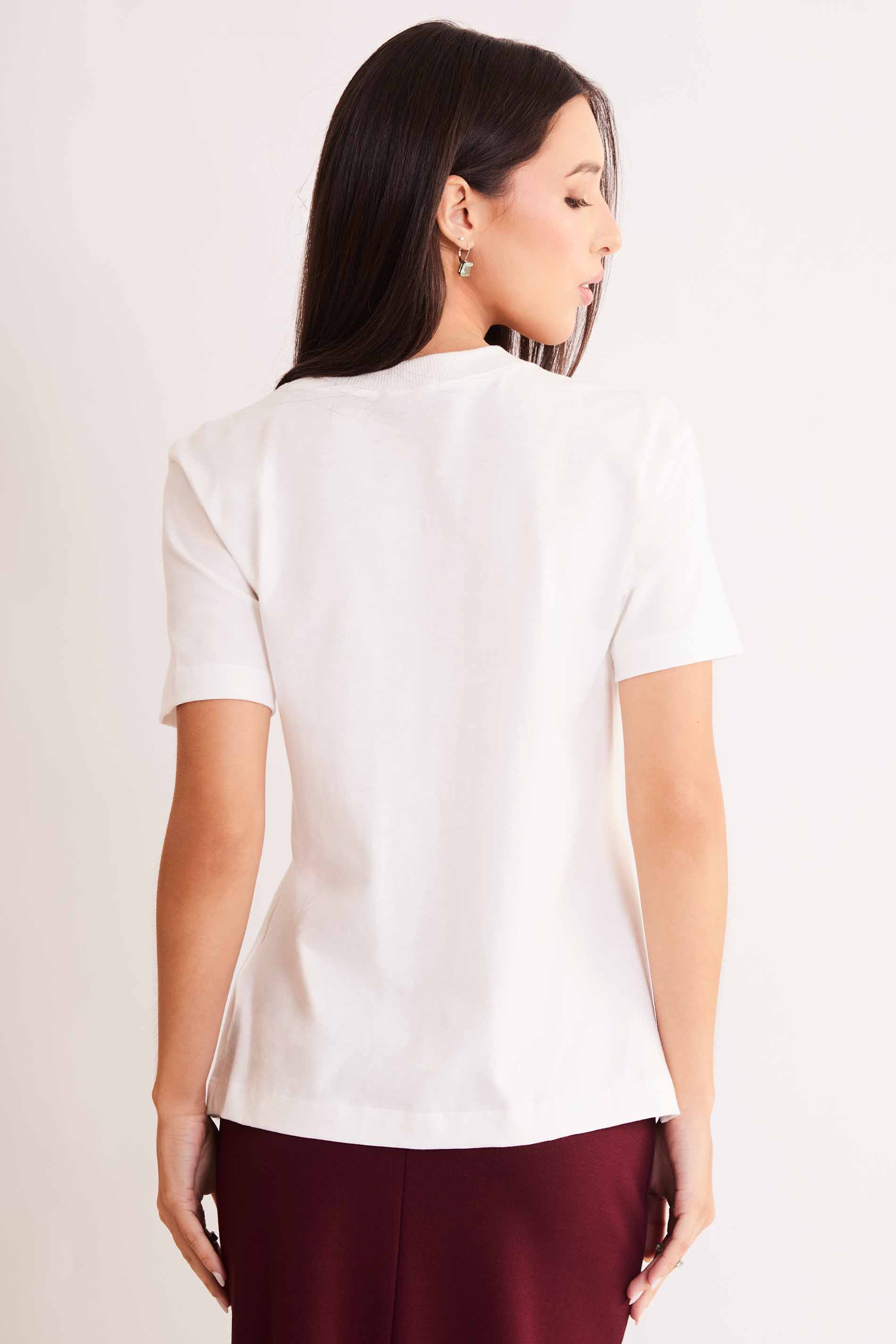 Blusa de Manga Curta Allure em Meia Malha