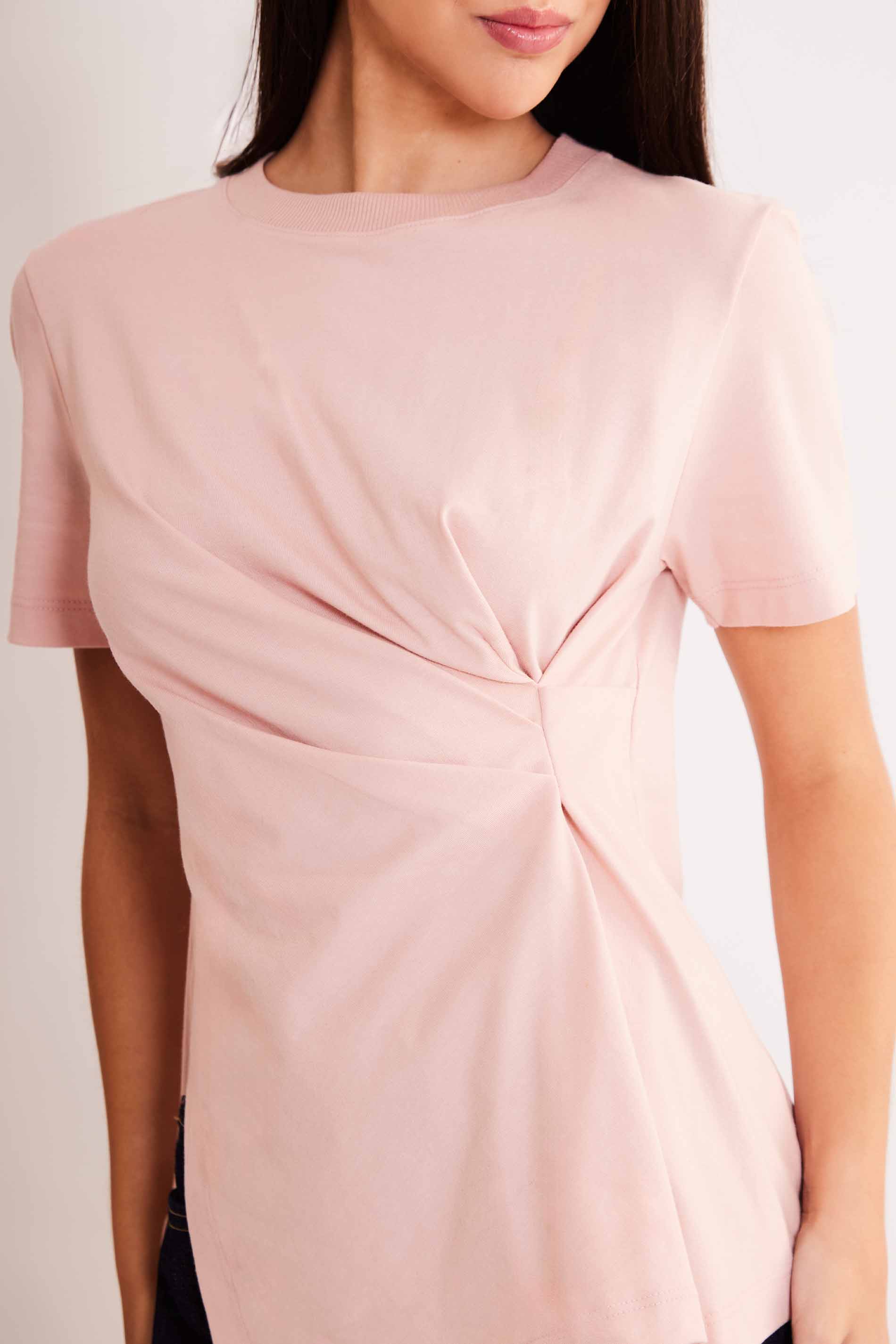 Blusa de Manga Curta Allure em Meia Malha