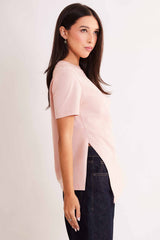 Blusa de Manga Curta Allure em Meia Malha