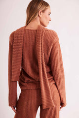 Blusa de Manga Longa New Ease em Malha Tricot Maquinetado