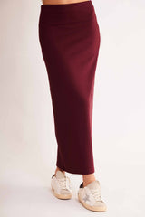 Saia Midi Urban Frame em Malha Bodycon
