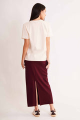 Saia Midi Urban Frame em Malha Bodycon