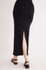Saia Midi Urban Frame em Malha Bodycon