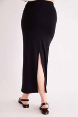 Saia Midi Urban Frame em Malha Bodycon