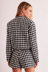 Jaqueta Bomber New Ease em Plano Tweed