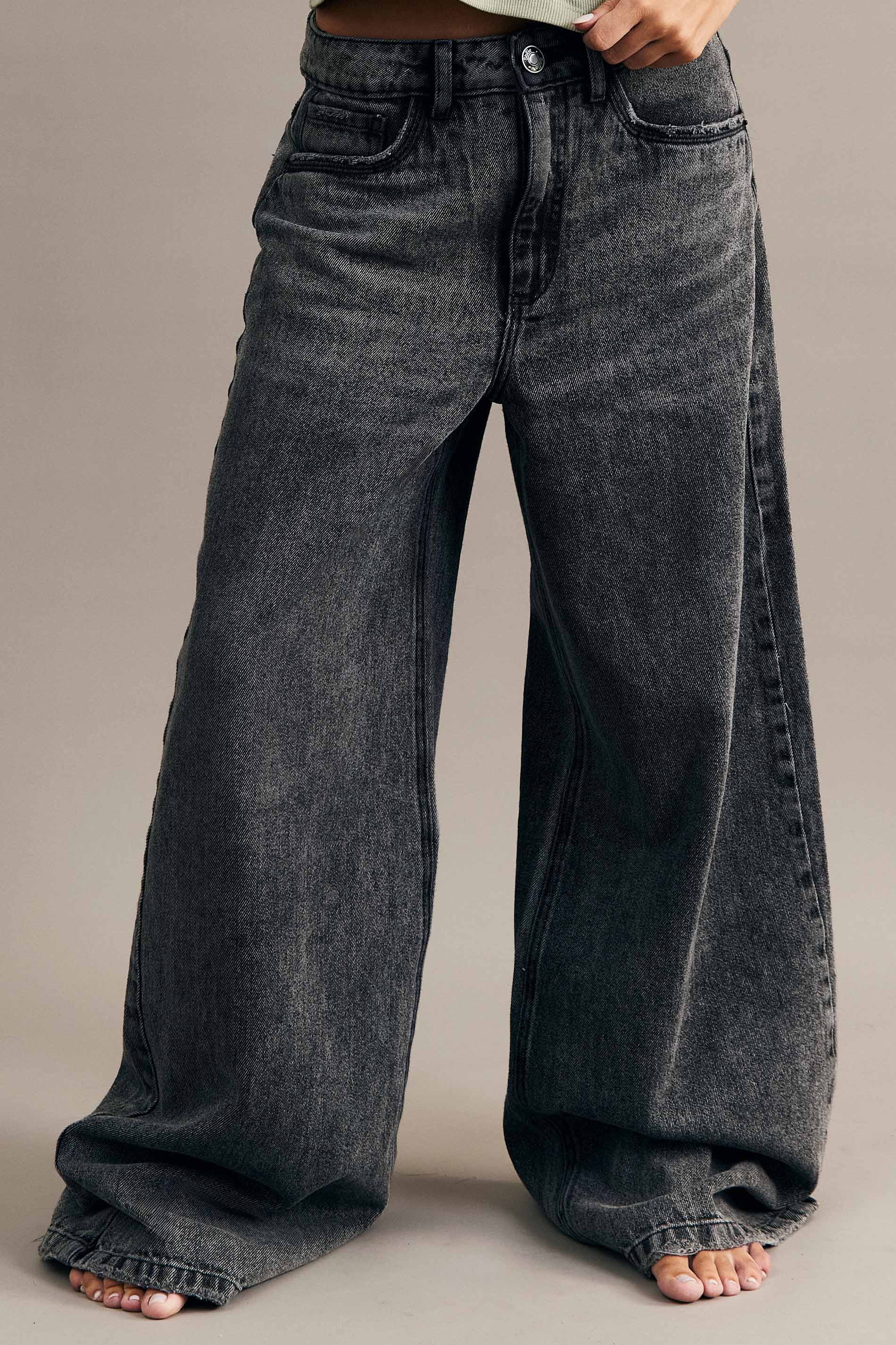 Calça Baggy After Dusk em Denim Black
