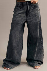 Calça Baggy After Dusk em Denim Black
