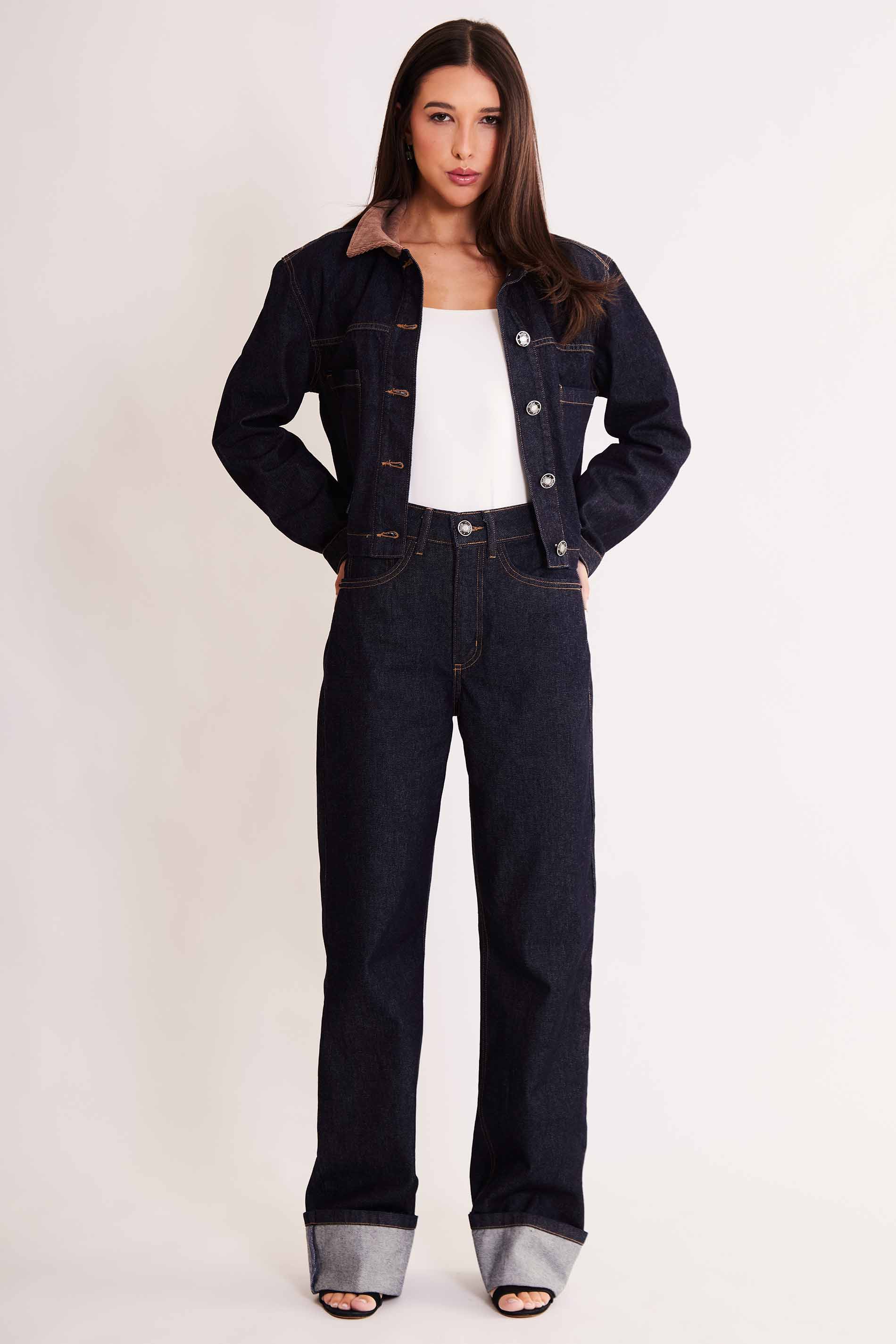 Calça Reta Allure em Denim