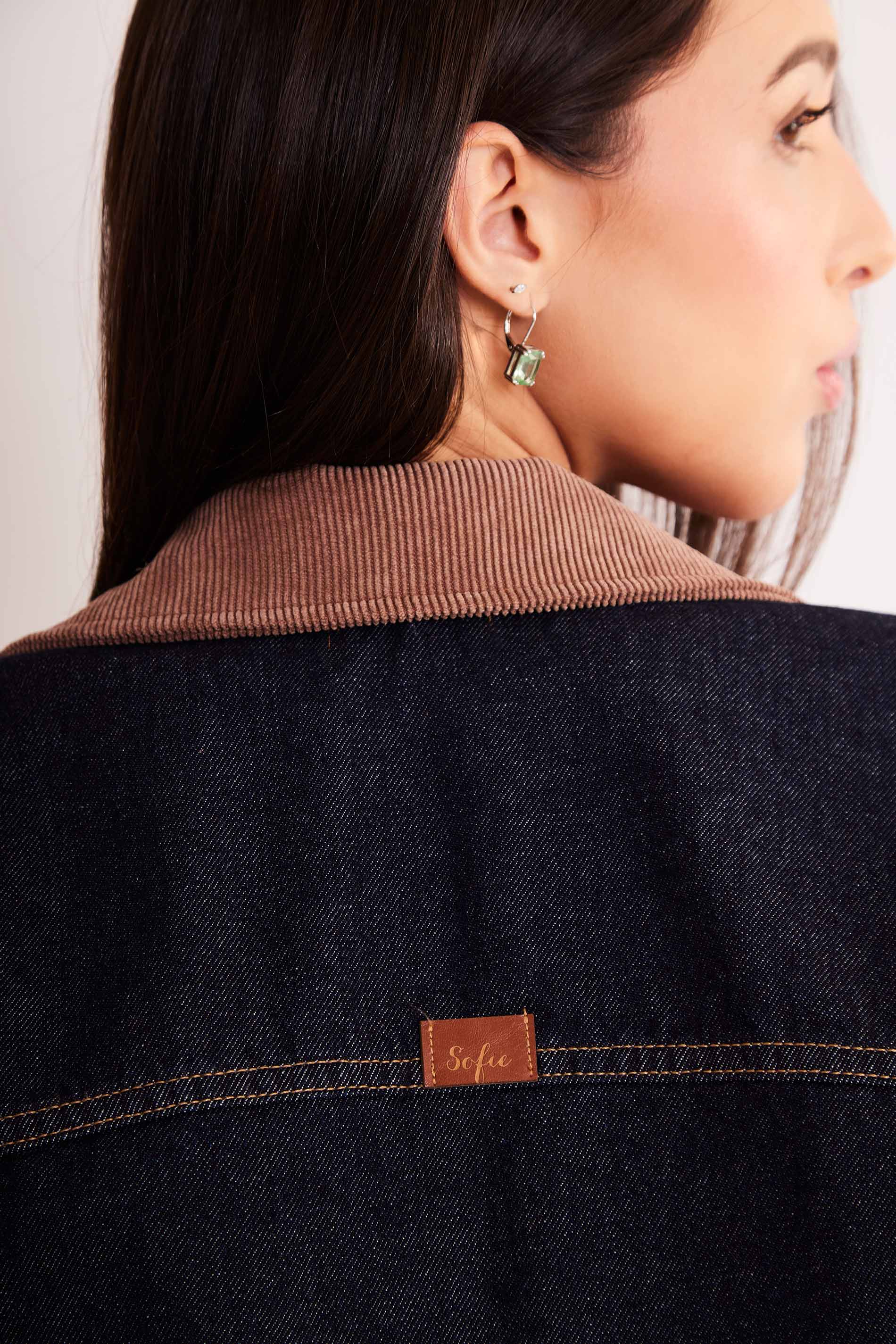 Jaqueta Allure em Denim e Veludo Cotelê