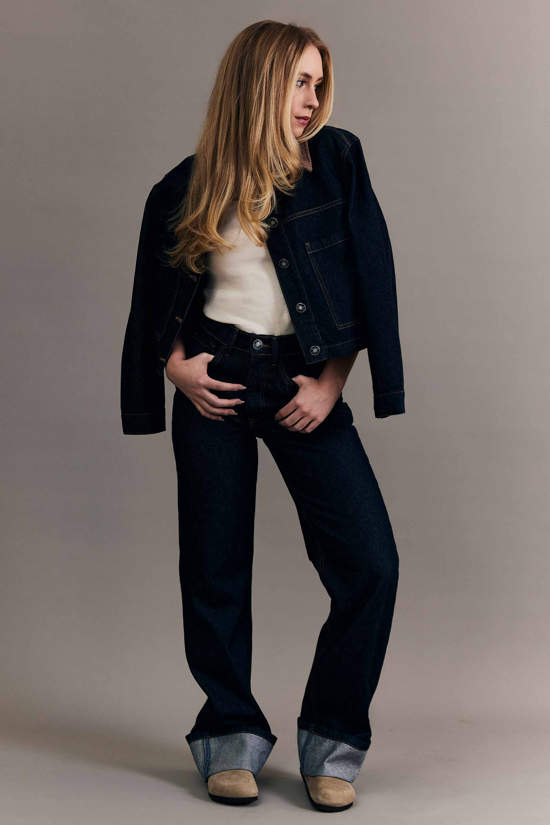 Jaqueta Allure em Denim e Veludo Cotelê