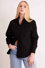 Camisa de Manga Longa After Dusk em Plano Tricoline com Elastano