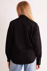Camisa de Manga Longa After Dusk em Plano Tricoline com Elastano