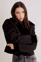 Jaqueta Soft Dupla Face em Pelo e Suede