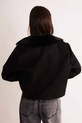 Jaqueta Soft Dupla Face em Pelo e Suede