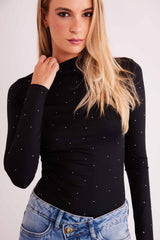 Body de Manga Longa Urban Frame em Malha Microfibra Beach