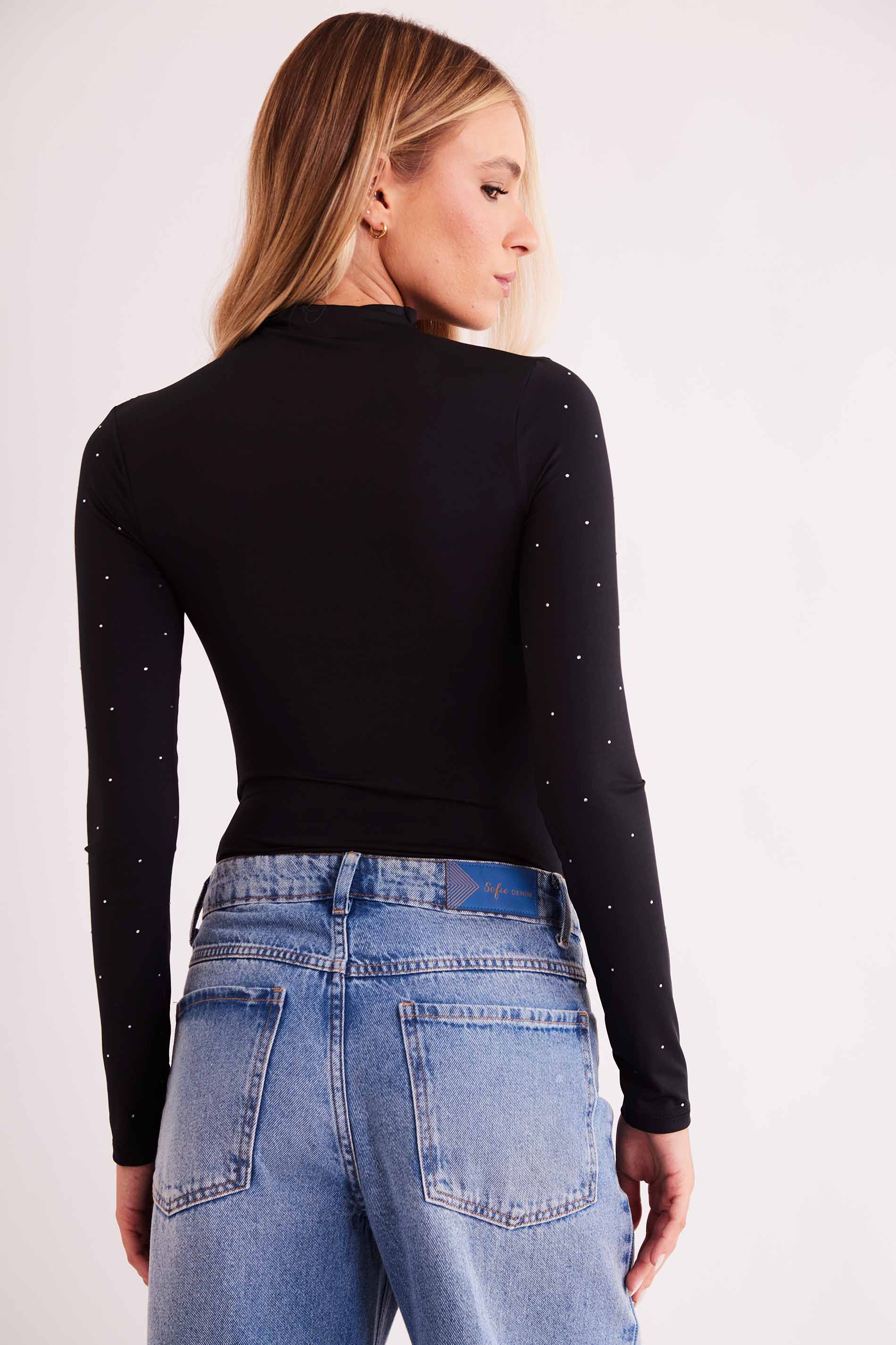 Body de Manga Longa Urban Frame em Malha Microfibra Beach