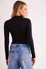 Body de Manga Longa Urban Frame em Malha Microfibra Beach