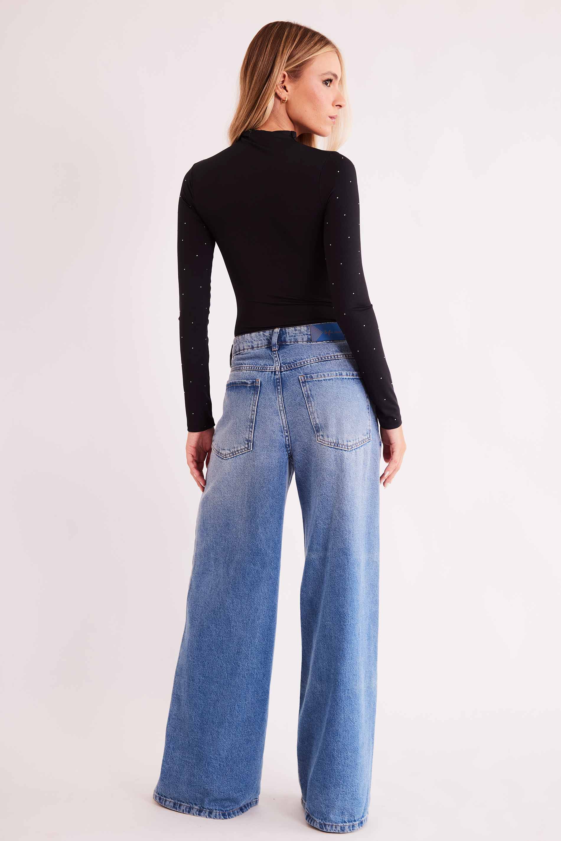 Body de Manga Longa Urban Frame em Malha Microfibra Beach