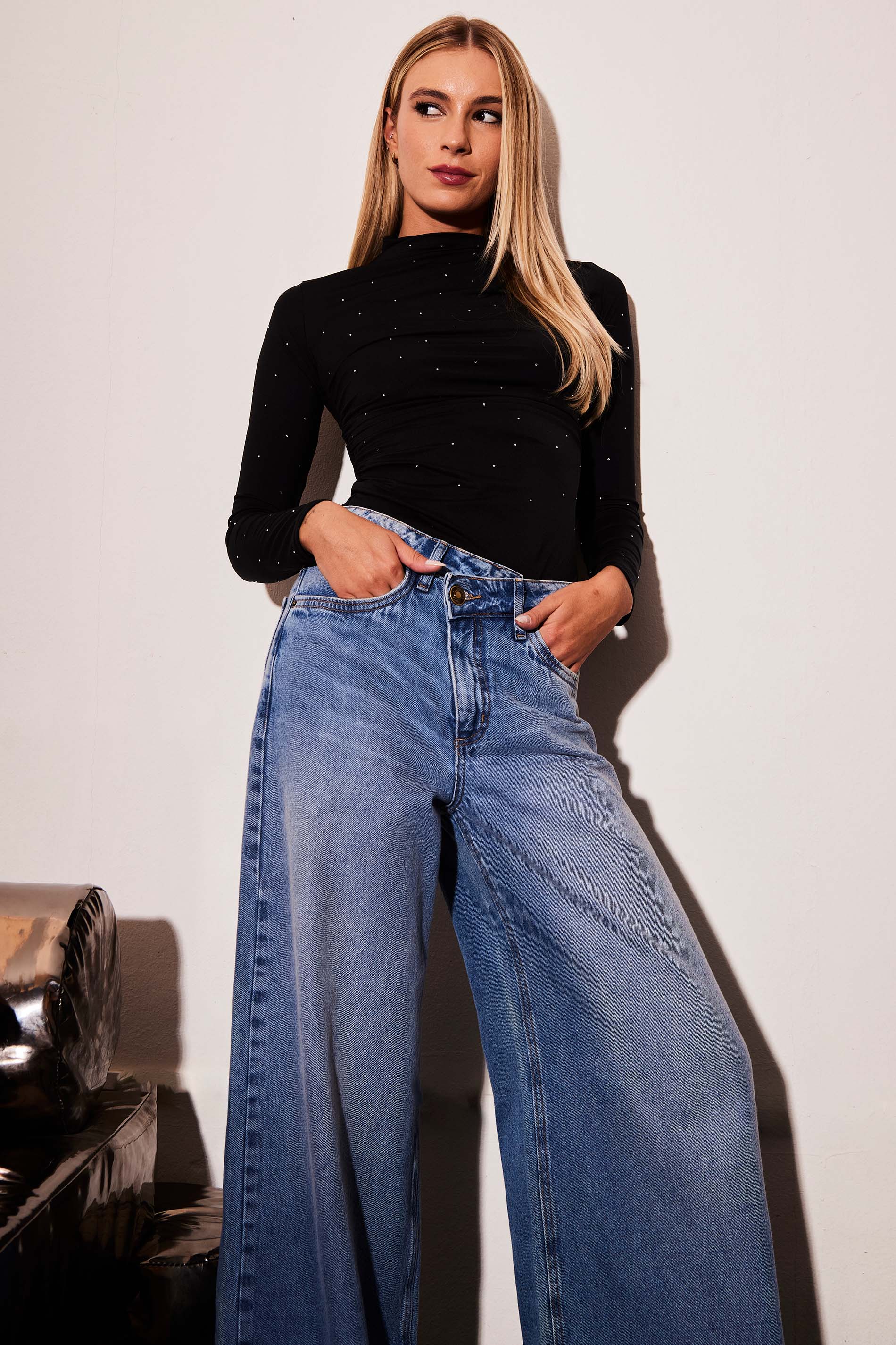 Body de Manga Longa Urban Frame em Malha Microfibra Beach