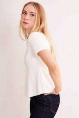 Blusa de Manga Curta Allure em Malha Bodycon