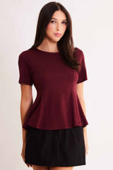 Blusa de Manga Curta Allure em Malha Bodycon