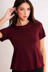 Blusa de Manga Curta Allure em Malha Bodycon