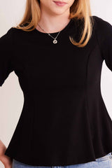 Blusa de Manga Curta Allure em Malha Bodycon