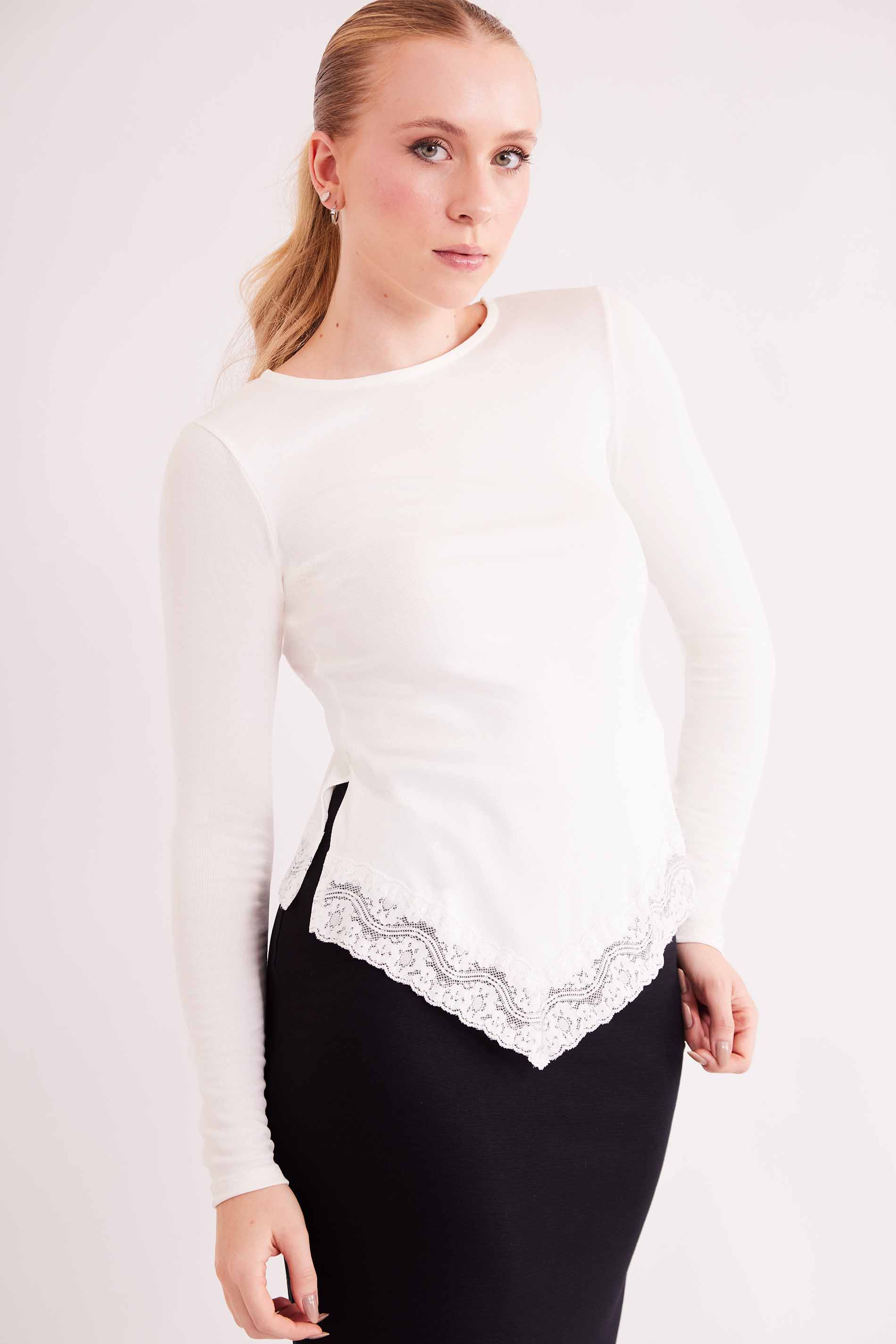 Blusa de Manga Longa Urban Frame em Ribana