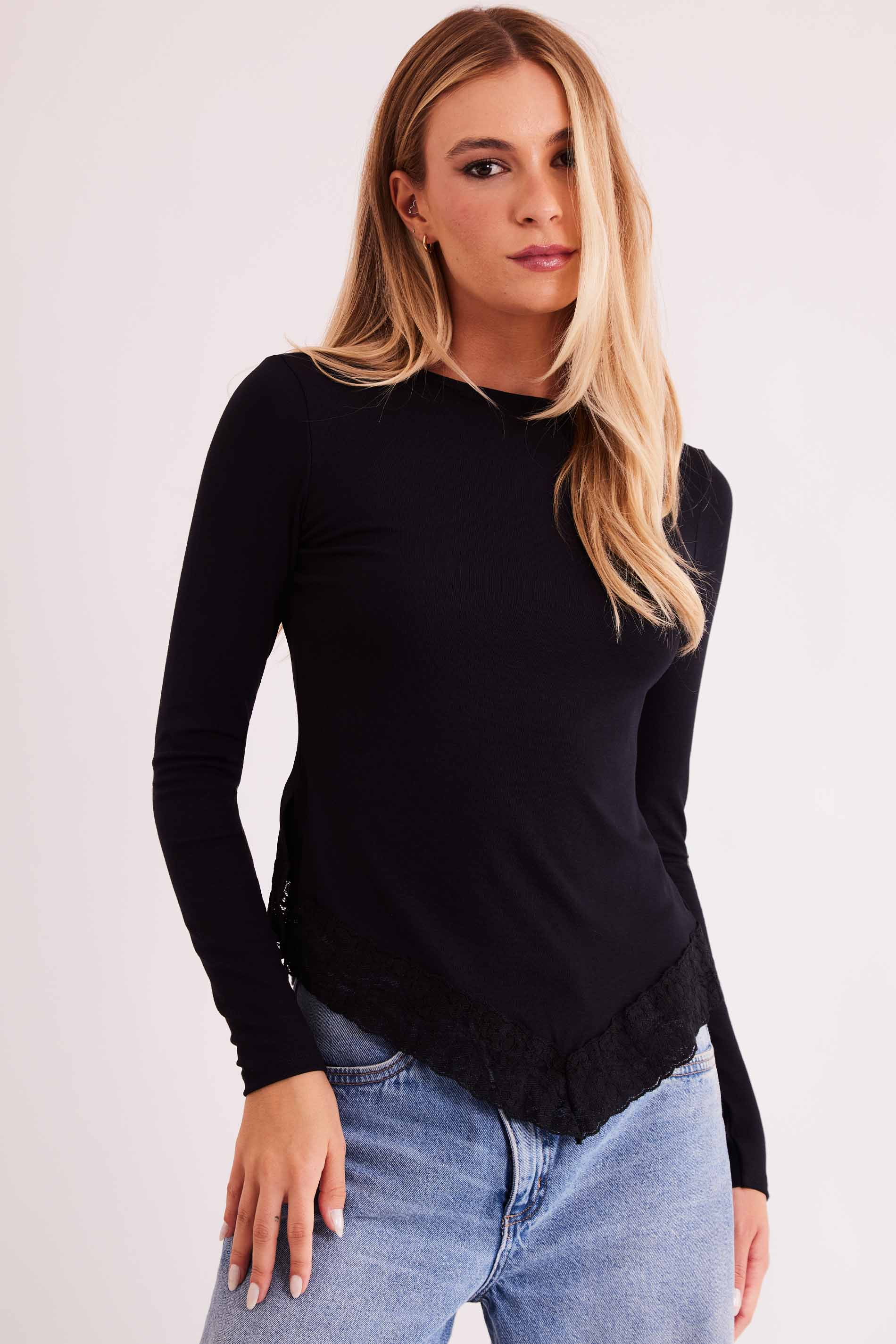 Blusa de Manga Longa Urban Frame em Ribana