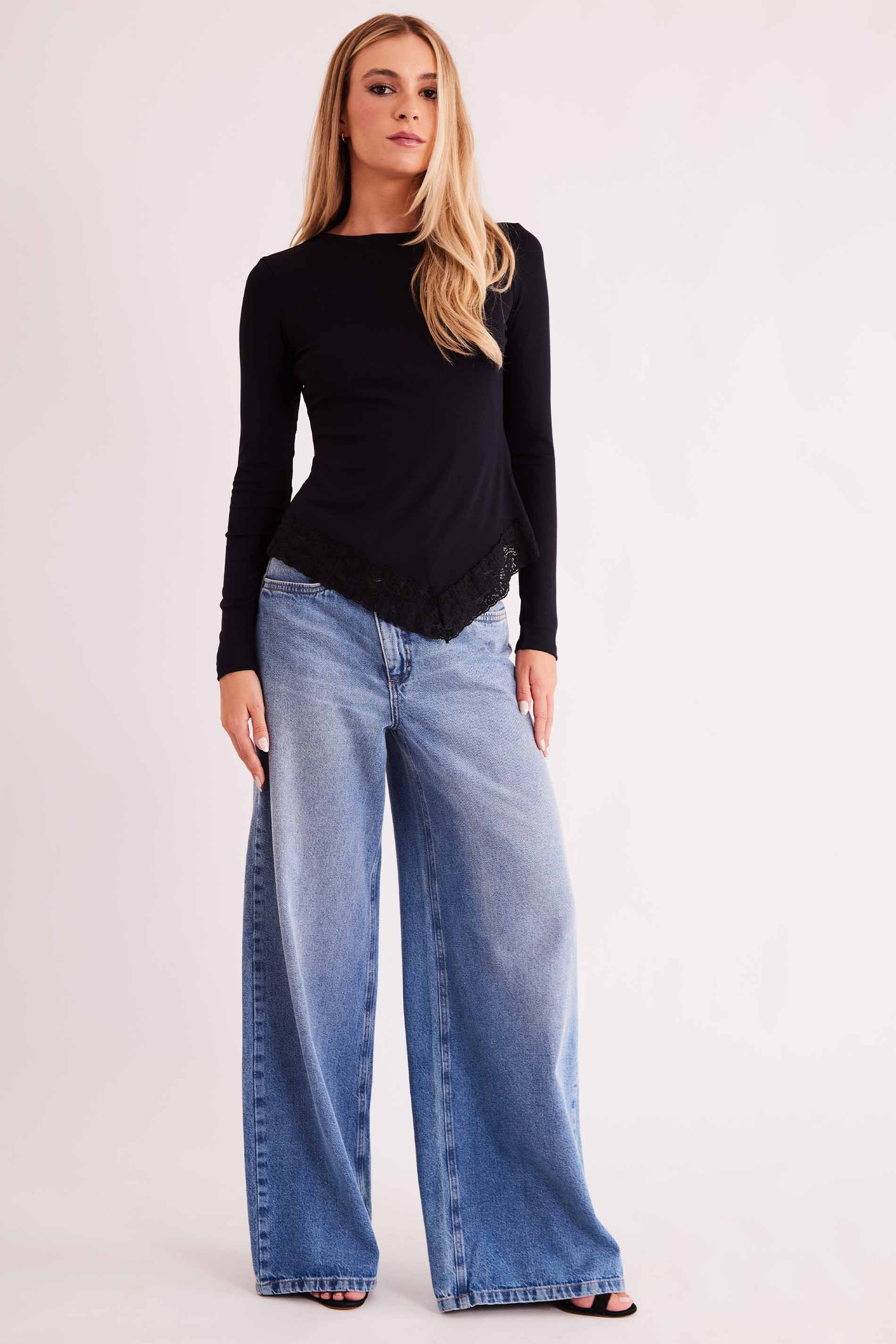 Blusa de Manga Longa Urban Frame em Ribana