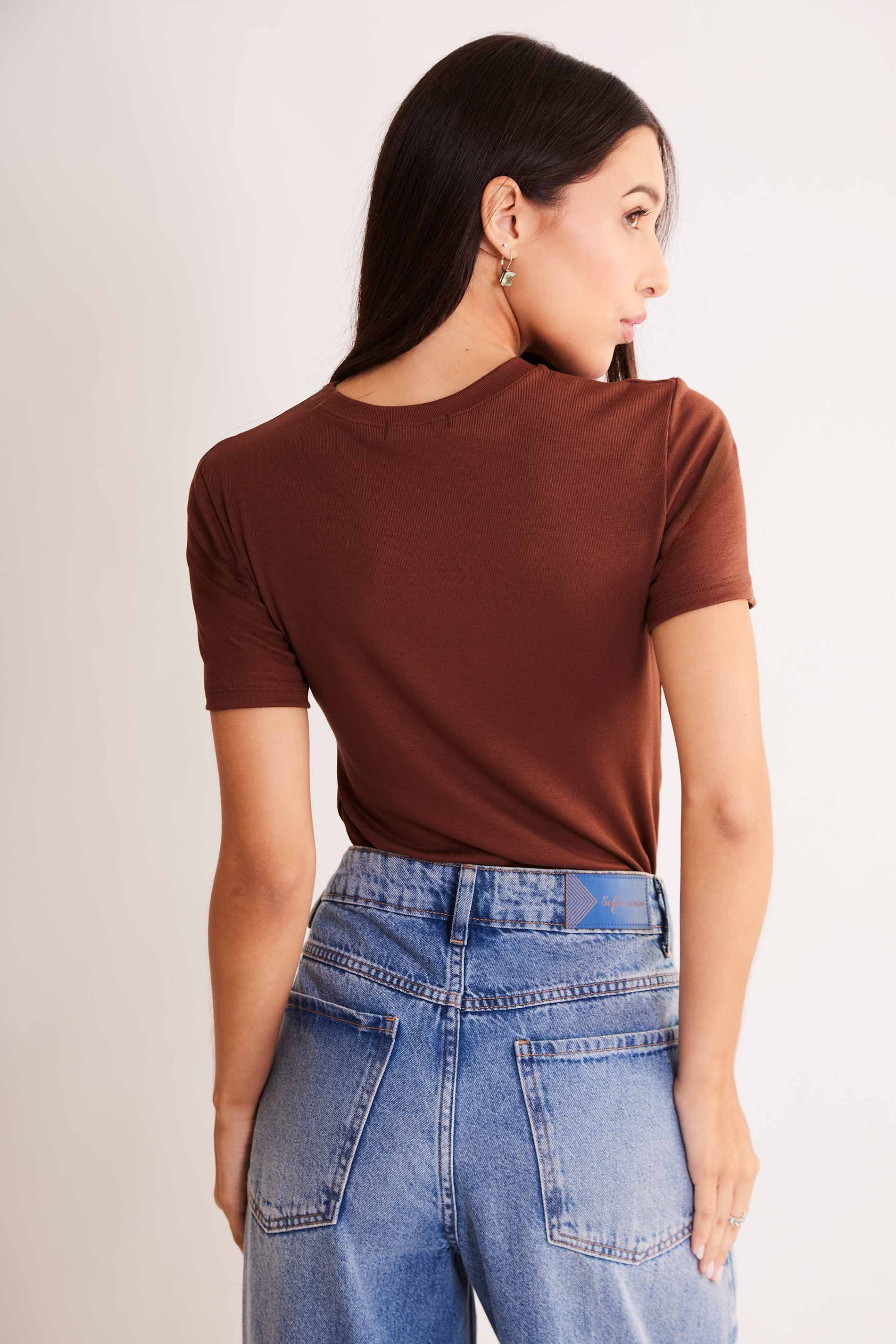 Blusa de Manga Curta After Dusk em Ribana