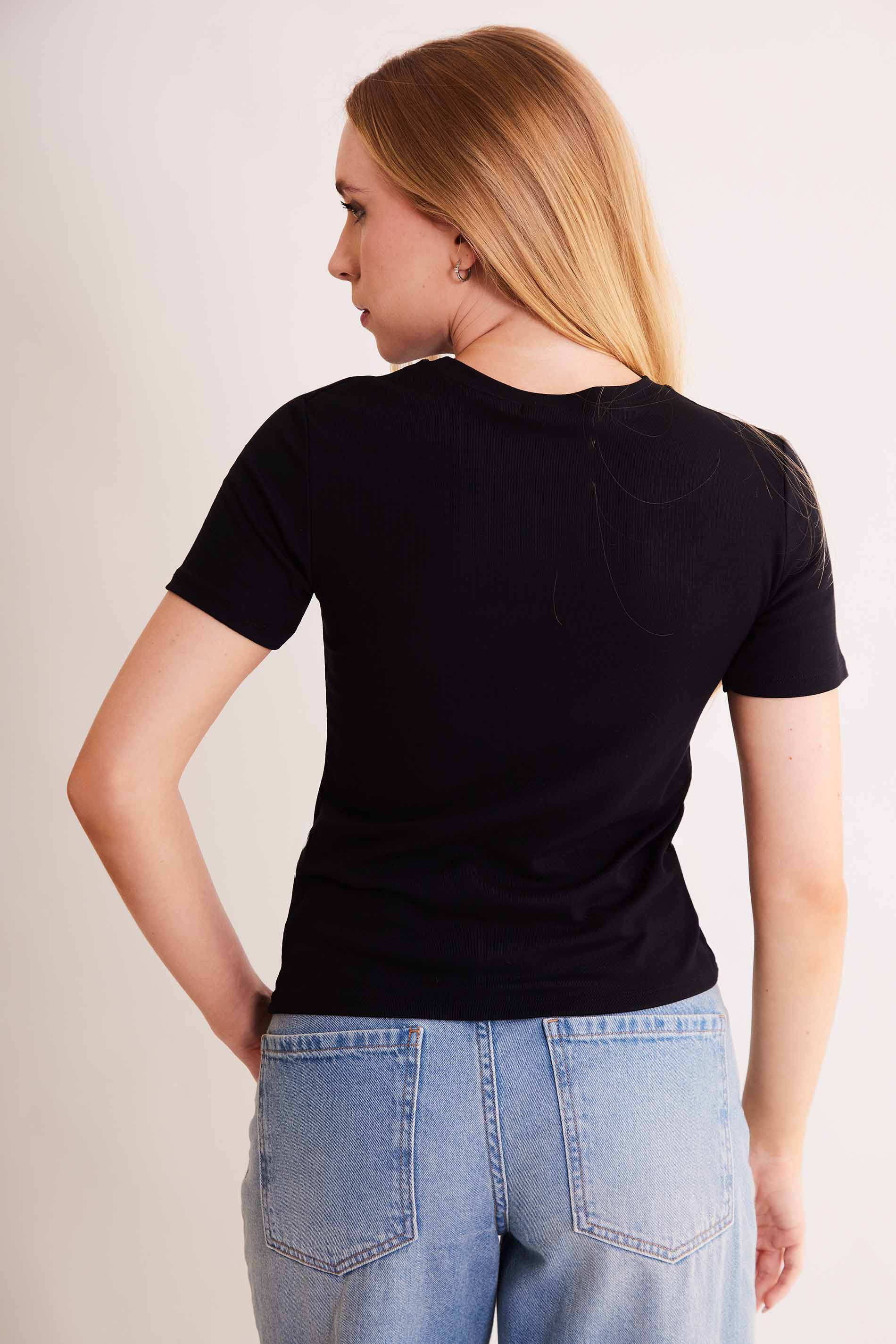 Blusa de Manga Curta After Dusk em Ribana