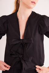 Blusa de Manga Curta New Ease em Plano Tricoline com Elastano