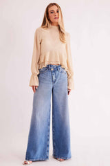 Blusa de Manga Longa Urban Frame em Plano Chiffon